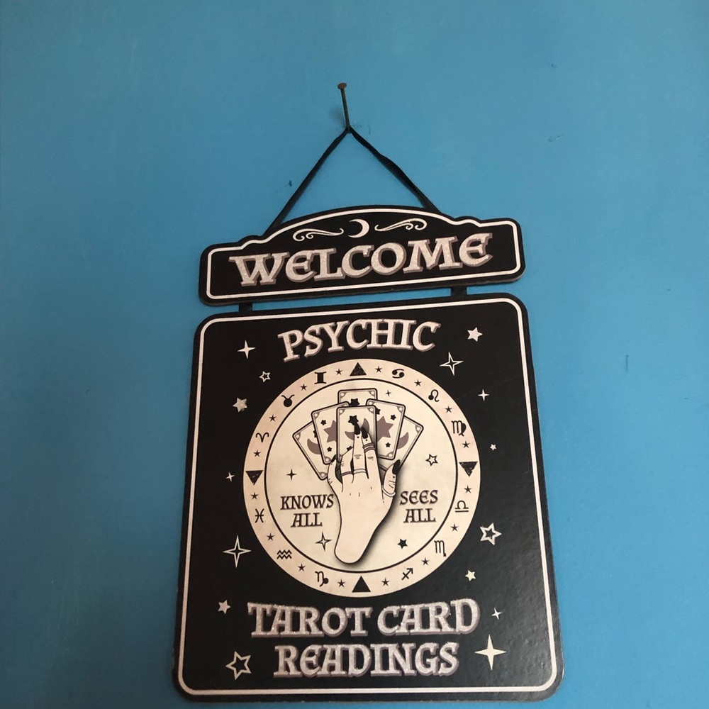 Psychic Tarot Card Reader sign